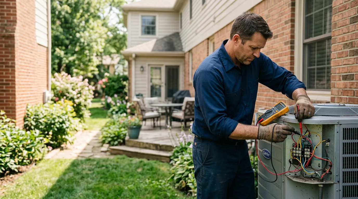 HVAC technician working near East Fultonham, OH